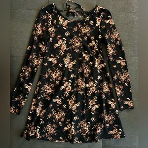 Floral Long Sleeve Skater Dress